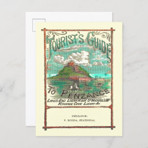Cartão Postal Guia Turístico Vintage para Penzance Viagem