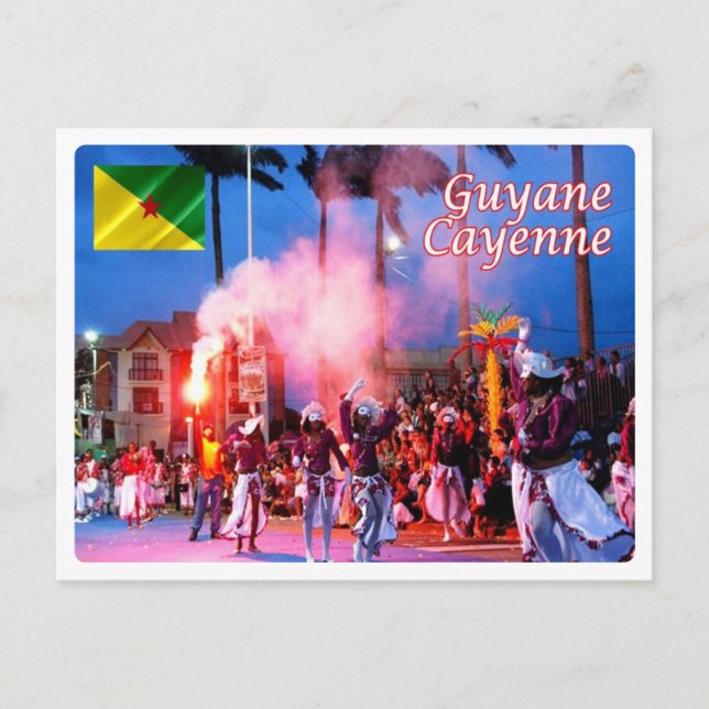 Cartão Postal Guiana Francesa - Cayenne - Le Carnaval - (Frente)