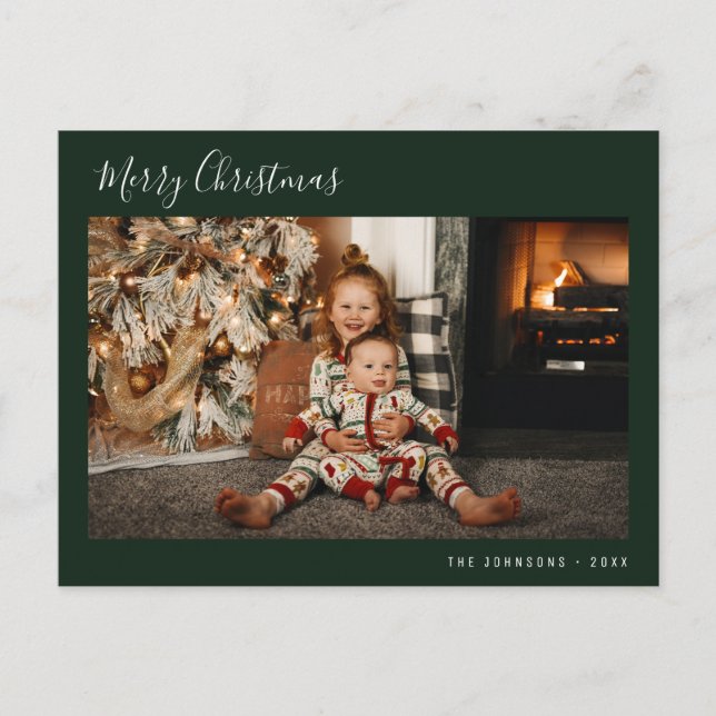 Cartão Postal guião mínimo de natal alegre (Frente)