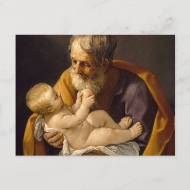 Cartão Postal Guido Reni - Santo Joseph E O Filho Cristo (Frente)