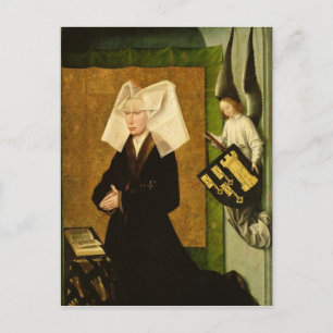 Cartão Postal Guigone de Salins, esposa do dador