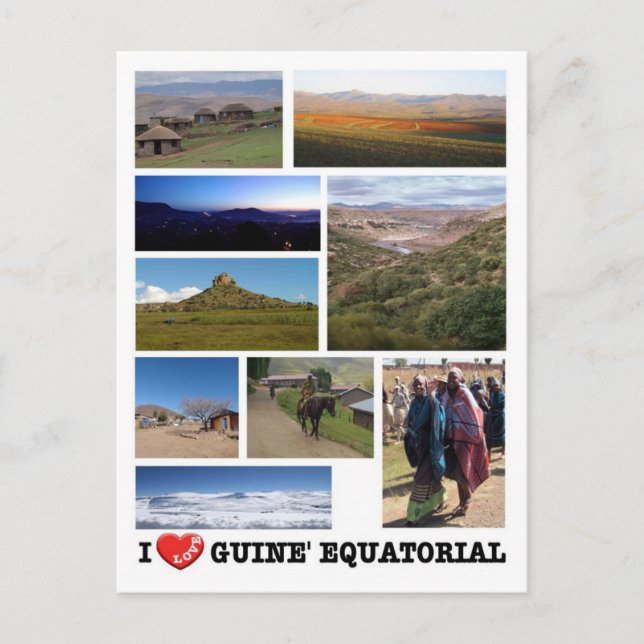 Cartão Postal Guiné Equatorial - Eu Amo - (Frente)