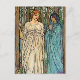 Cartão Postal "Guinevere" Fairy Art de Florence Harrison