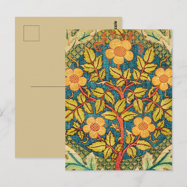 Cartão Postal Guirlanda de William Morris: Artes e Ofícios Cláss (Frente/Verso)