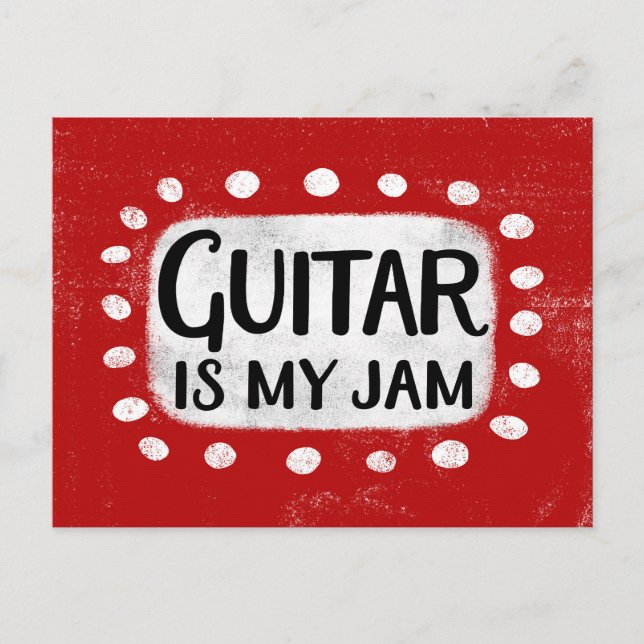 Cartão postal Guitar Is My Jam (Frente)