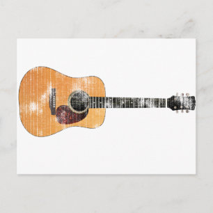 Cartão Postal Guitarra Acústica horizontal (em apuros)