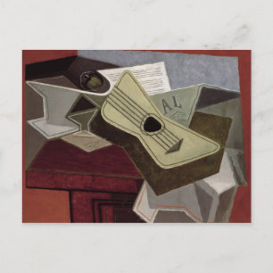 Cartão Postal Guitarra e Jornal, 1925
