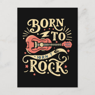 Cartão Postal Guitarra Elétrica Nascida para o Rock