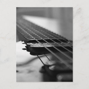 Cartão Postal Guitarra Preto e Branco