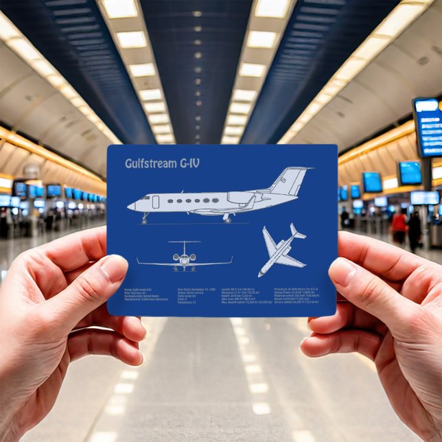 Cartão Postal Gulfstream G-IV - Planos de Impressão Bluetooth de (Criador carregado)