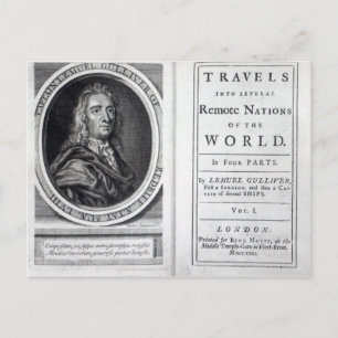 Cartão Postal "Gulliver's Viagem por Jonathan Swift, 1726
