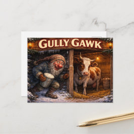 Cartão Postal Gully Gawk Icelandic Yule Lad postcard