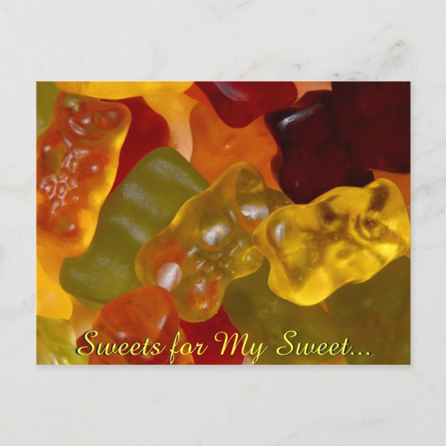 Cartão Postal Gummibärchen multicolor (Frente)