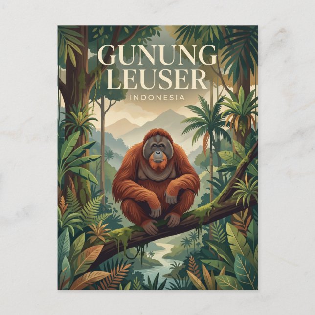 Cartão Postal Gunung Leuser Indonésia (Frente)