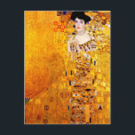 Cartão Postal Gustav Klimt Adele Bloch-Bauer Vintage Art Nouveau<br><div class="desc">Gustav Klimt Retrato de Adele Bloch-Bauer I Art Nouveau Pintura Retrato de Adele Bloch-Bauer I é uma pintura de 1907 de Gustav Klimt. O primeiro de dois retratos Klimt pintado de Bloch-Bauer, foi chamado de trabalho final e mais representativo de sua fase de ouro. Essa pintura, que demorou três anos...</div>