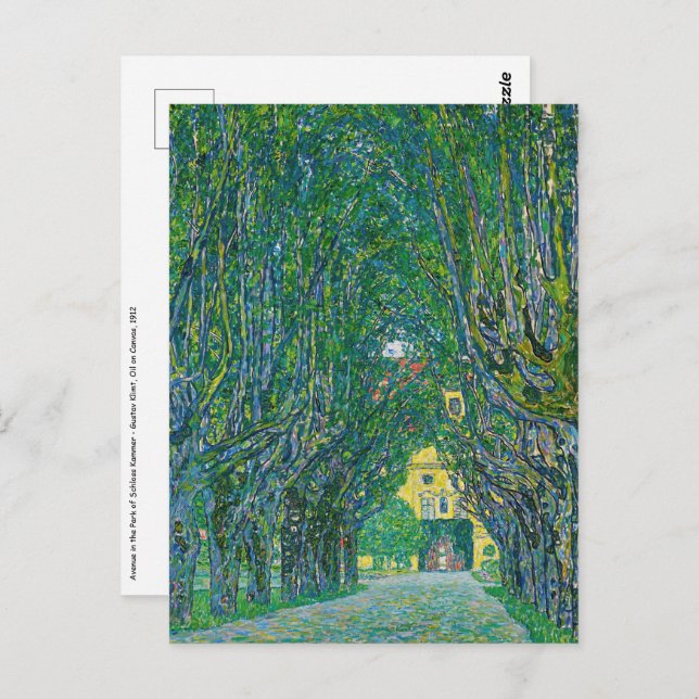 Cartão Postal Gustav Klimt - Avenida no Park Schloss Kammer (Frente/Verso)