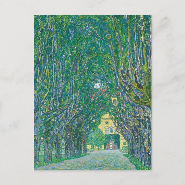Cartão Postal Gustav Klimt: Avenue of Schloss Kammer Park (Frente)