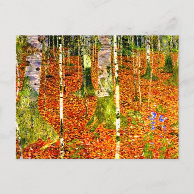 Cartão Postal Gustav Klimt Birch Trees (Frente)