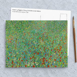 Cartão Postal Gustav Klimt - Campo de Papoulas