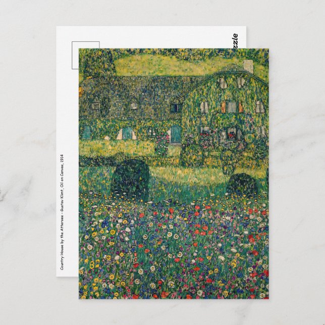 Cartão Postal Gustav Klimt - Casa de Campo junto ao Attersee (Frente/Verso)