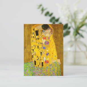 Cartão Postal Gustav Klimt é o famoso quadro Beijo.