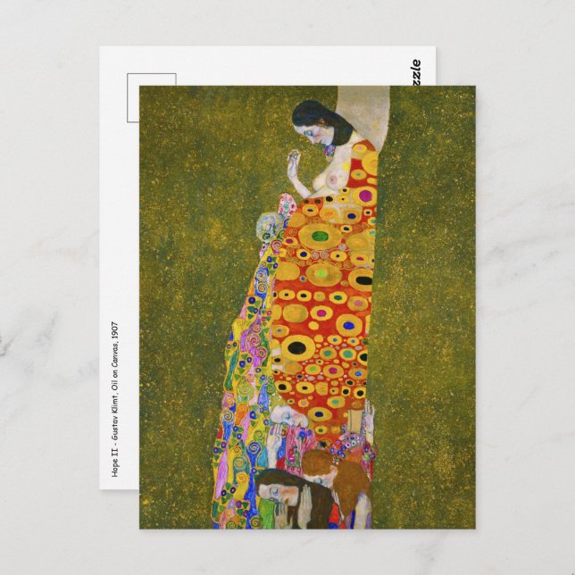 Cartão Postal Gustav Klimt - Esperança II (Frente/Verso)
