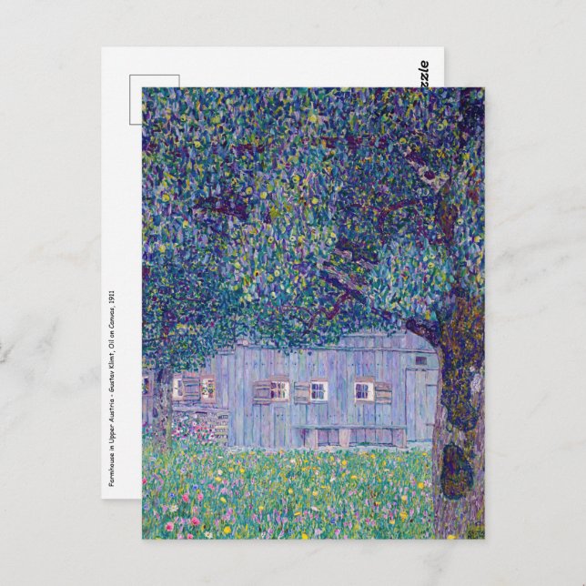 Cartão Postal Gustav Klimt - Farmhouse no Alto da Áustria (Frente/Verso)