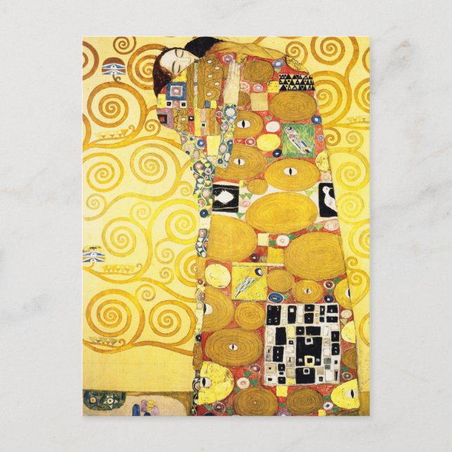 Cartão Postal Gustav Klimt Fulfillment Amplia Arte Fina (Frente)