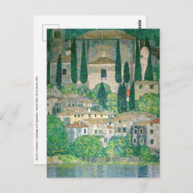Cartão Postal Gustav Klimt - Igreja em Cassone (Frente/Verso)