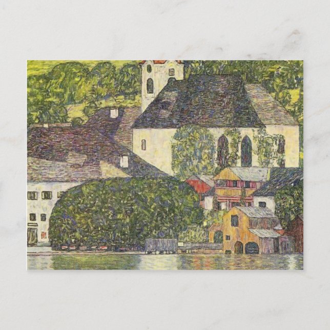 Cartão Postal Gustav Klimt- Igreja em Unterach no Attersee (Frente)