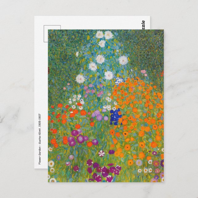 Cartão Postal Gustav Klimt - Jardim Flor (Frente/Verso)