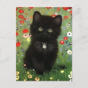Cartão Postal Gustav Klimt Kitten