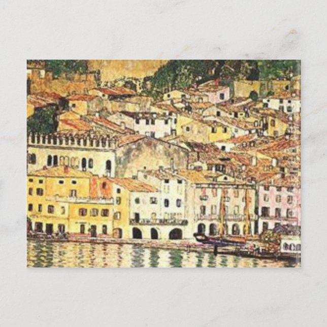 Cartão Postal Gustav Klimt - Malcesine no lago Garda (Frente)
