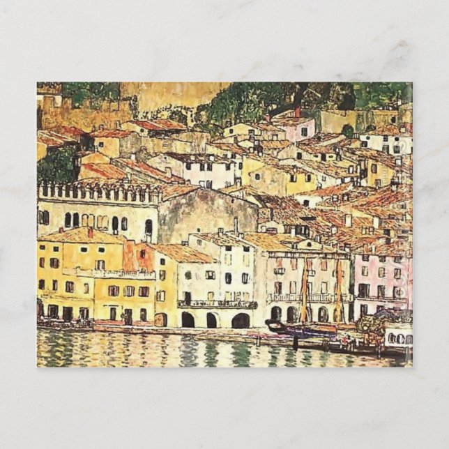 Cartão Postal Gustav Klimt- Malcesine no lago Garda (Frente)