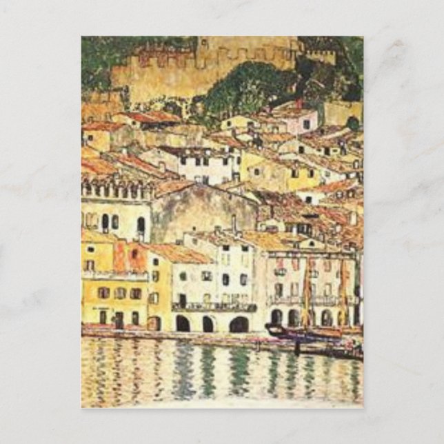 Cartão Postal Gustav Klimt - Malcesine no lago Garda (Frente)