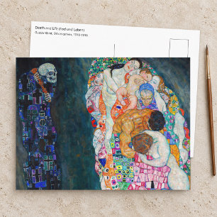 Cartão Postal Gustav Klimt - Morte e Vida