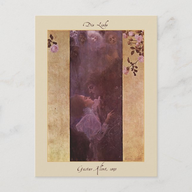 Cartão Postal Gustav Klimt O Amor 1895 (Frente)