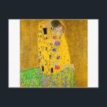 Cartão Postal Gustav Klimt O Beijo<br><div class="desc">O Beijo pintado por Gustav Klimt.</div>