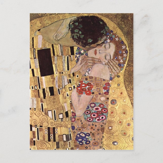 Cartão Postal Gustav Klimt ~ o Beijo (Frente)