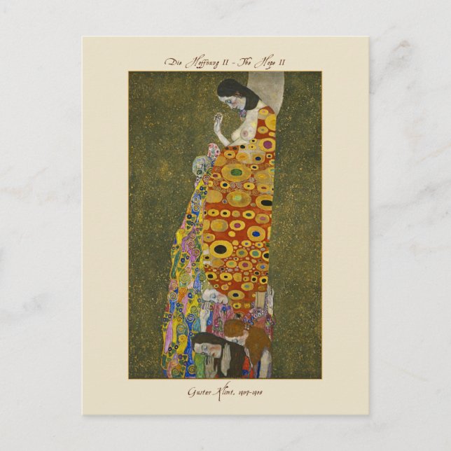 Cartão Postal Gustav Klimt O Cartão-Postal Hope II 1907-1908 (Frente)