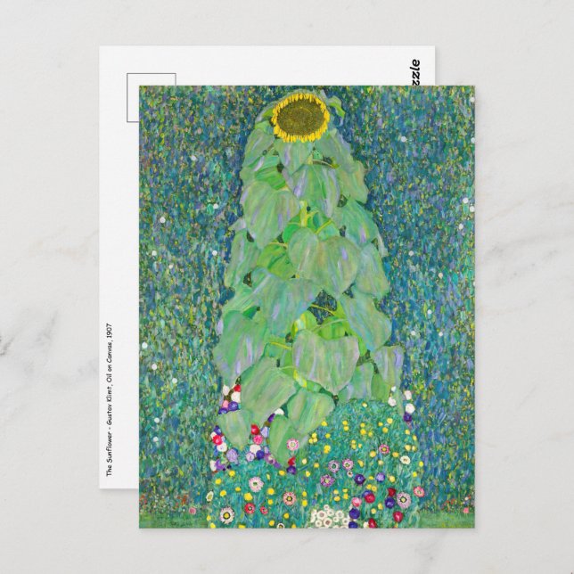 Cartão Postal Gustav Klimt - O Girassol (Frente/Verso)