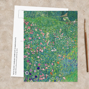 Cartão Postal Gustav Klimt - Paisagem de Jardim Italiano