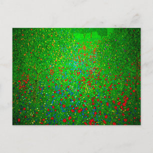 Cartão Postal Gustav Klimt Poppy Field