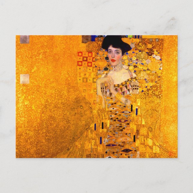 Cartão Postal Gustav Klimt Retrato de Adele Bloch Bauer (Frente)