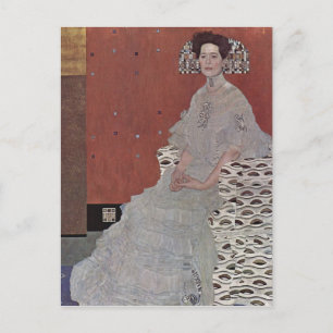 Cartão Postal Gustav Klimt - Retrato de Fritza Riedler