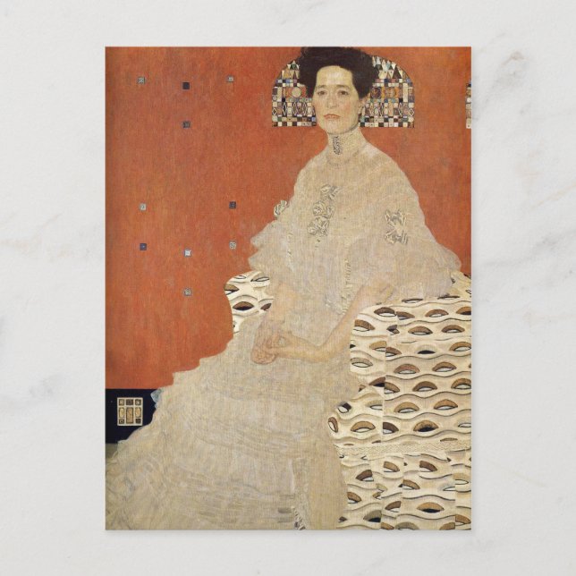 Cartão Postal GUSTAV KLIMT - Retrato de Fritza Riedler 1906 (Frente)
