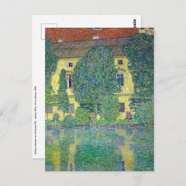 Cartão Postal Gustav Klimt - Schloss Kammer am Attersee III (Frente/Verso)