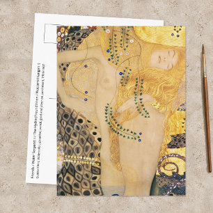 Cartão Postal Gustav Klimt - Serpentes Aquáticas I