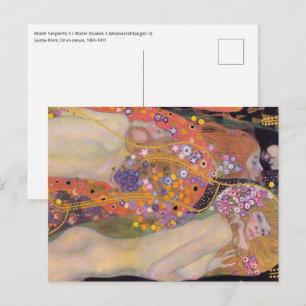 Cartão Postal Gustav Klimt - Serpentes Aquáticas II