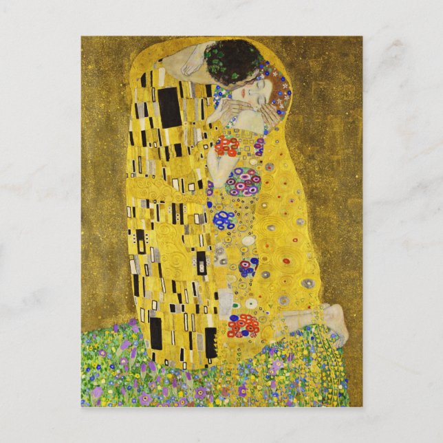 Cartão Postal Gustav Klimt - The Biss (Frente)